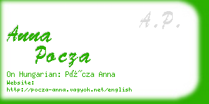 anna pocza business card